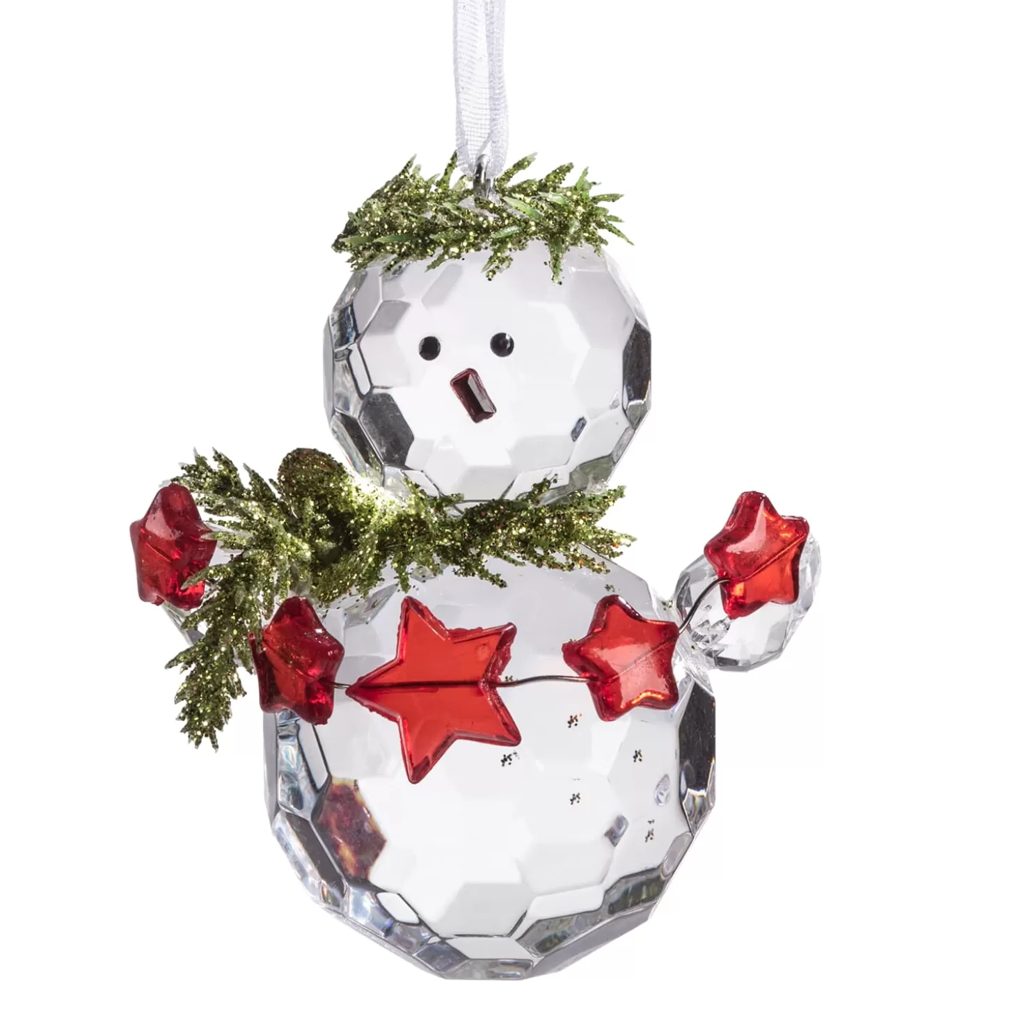 * Acrylic Tree Decorations>Snowman With Stars