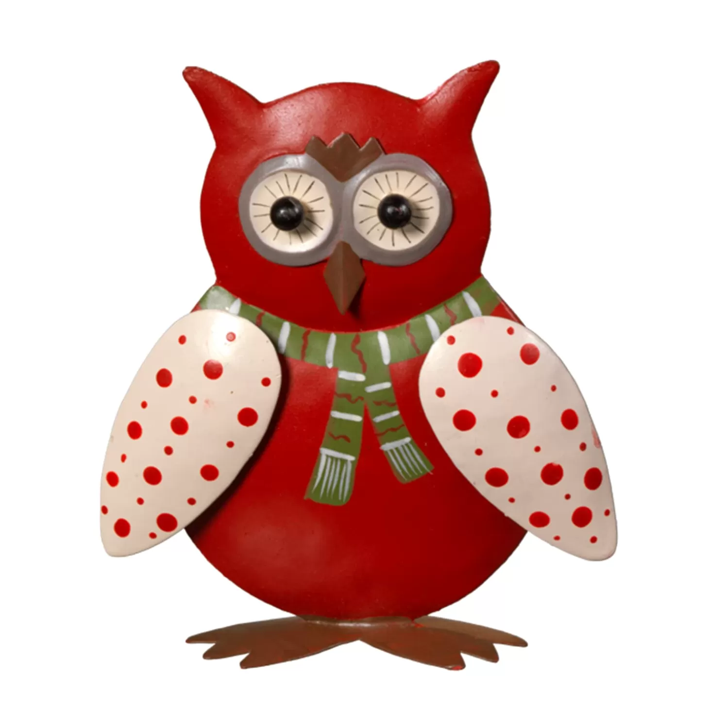 * Decorative Figurines>Standing Metal Owl