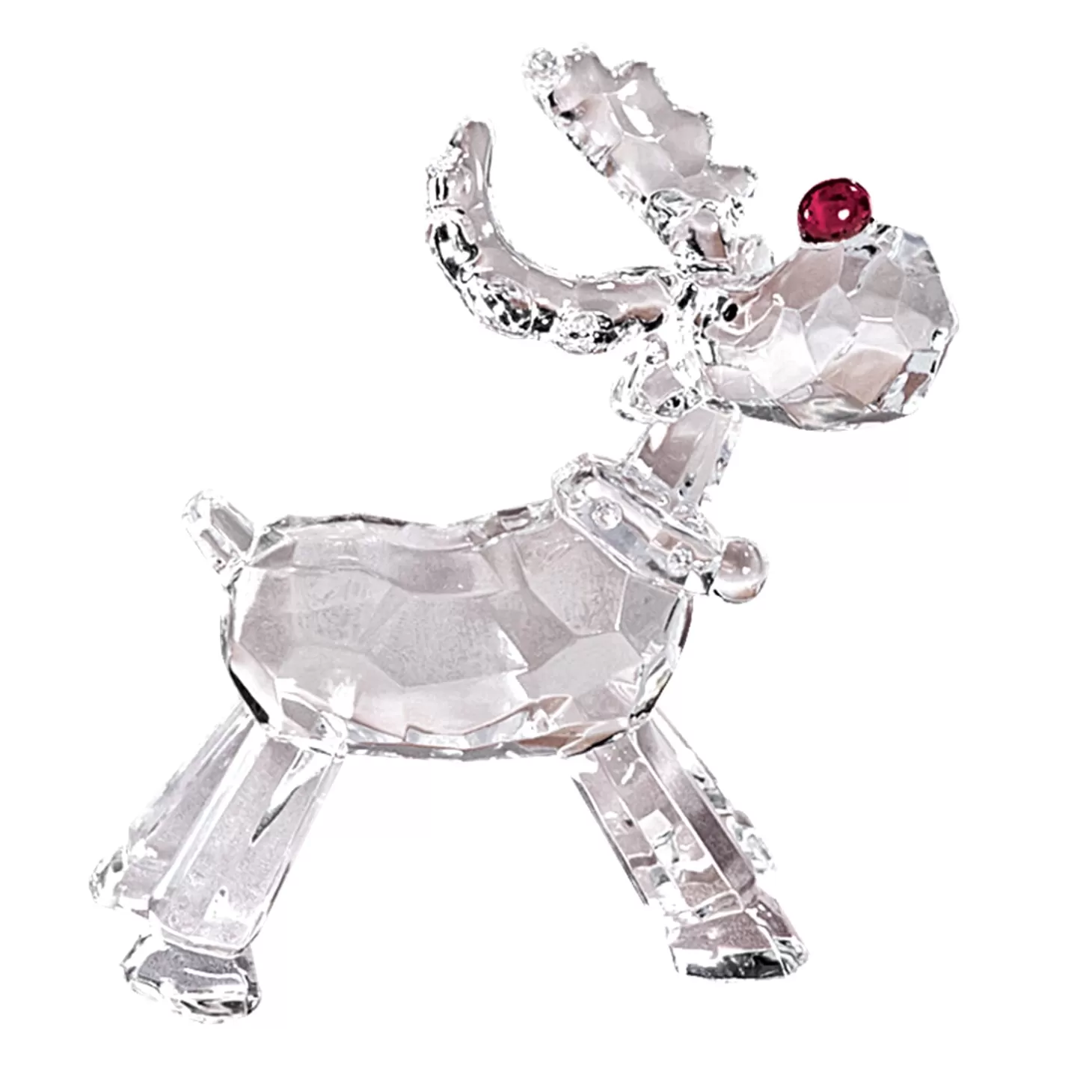 * Decorative Figurines>Standing Reindeer With Red Nose