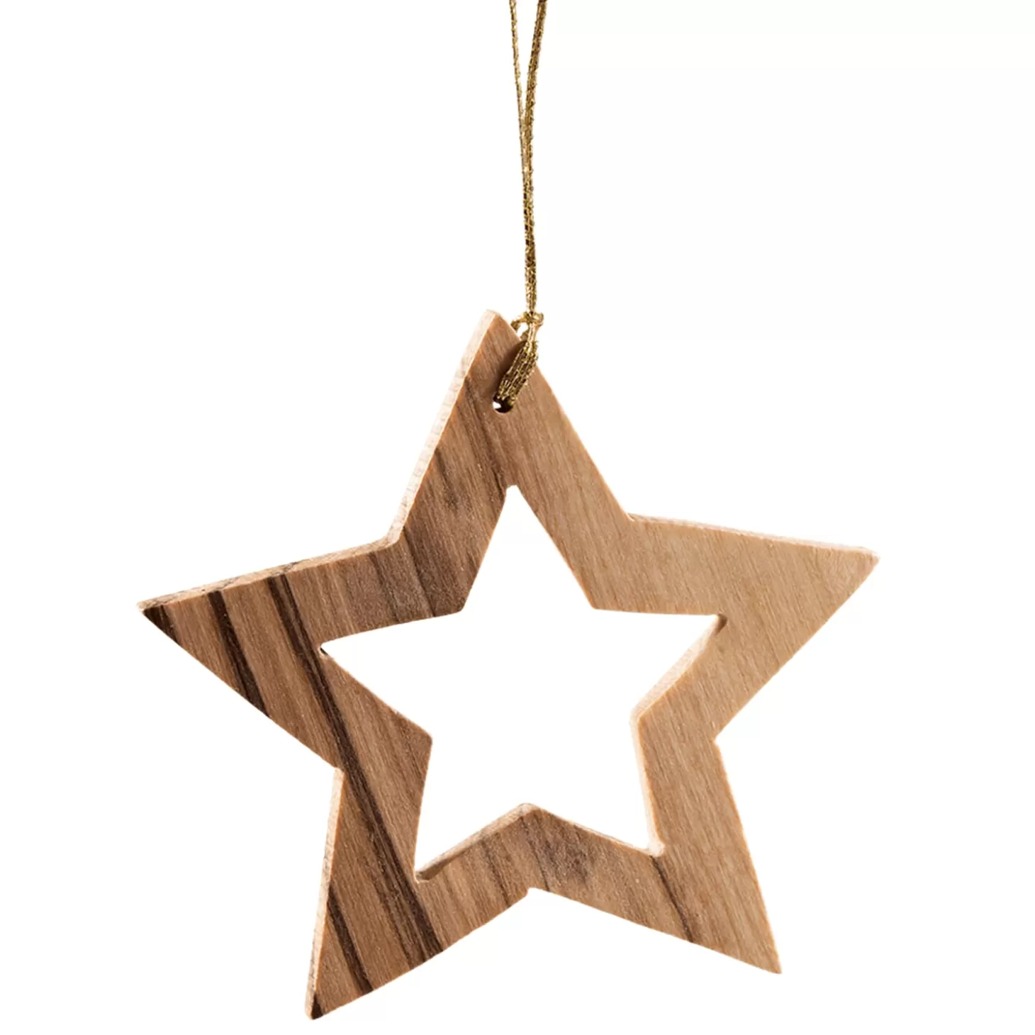 * Olive Wood Tree Decorations>Star, Olive Wood