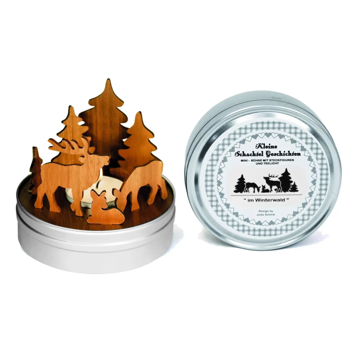 designimdorf Nativity Scenes>Story In Tin "Winter Forest"