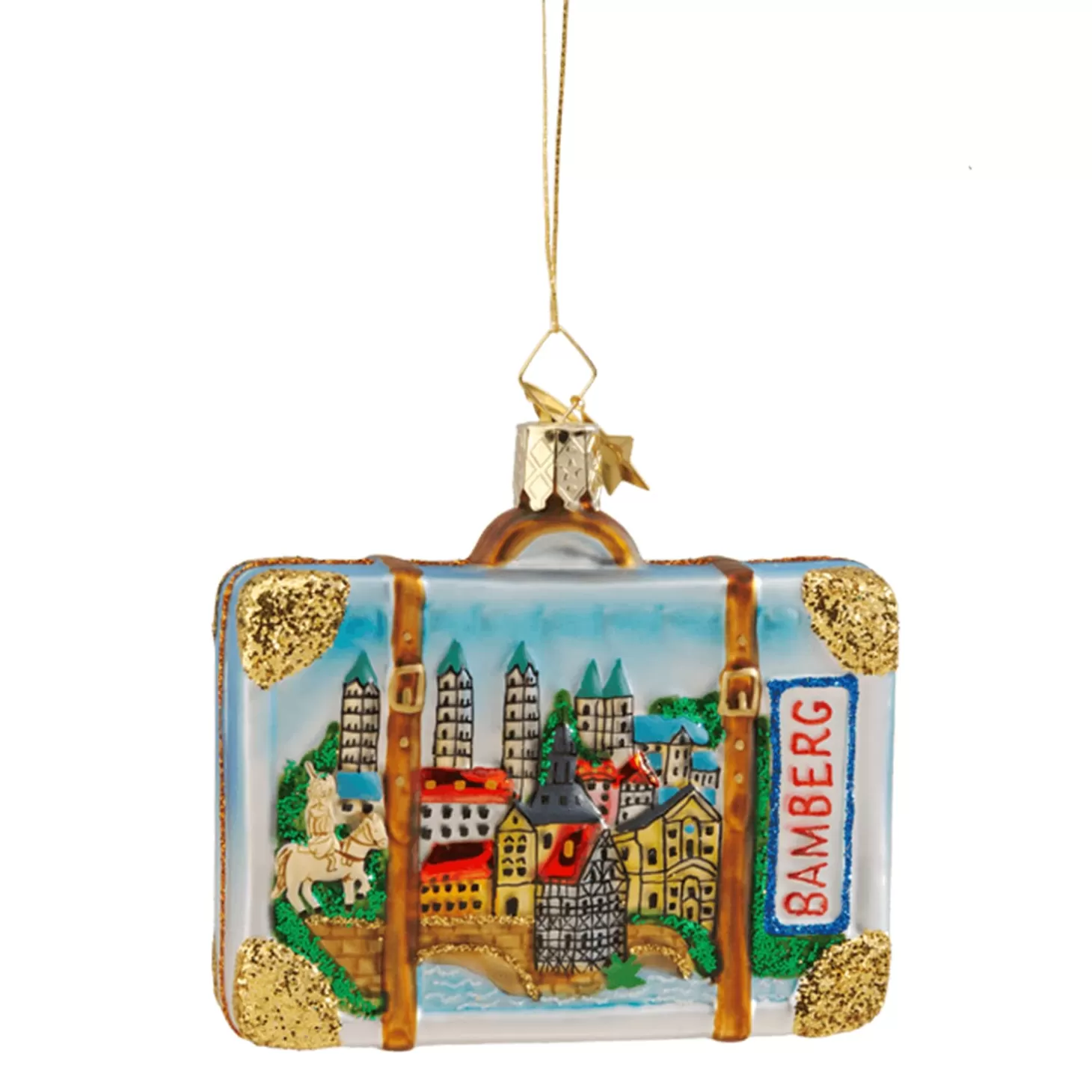 Poesie in Glas Bavaria Souvenirs>Suitcase Bamberg Blue