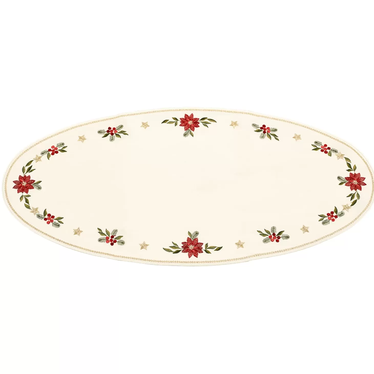 * Table Decorations>Tablecloth "Poinsettia" 11 X 22.8 Inch