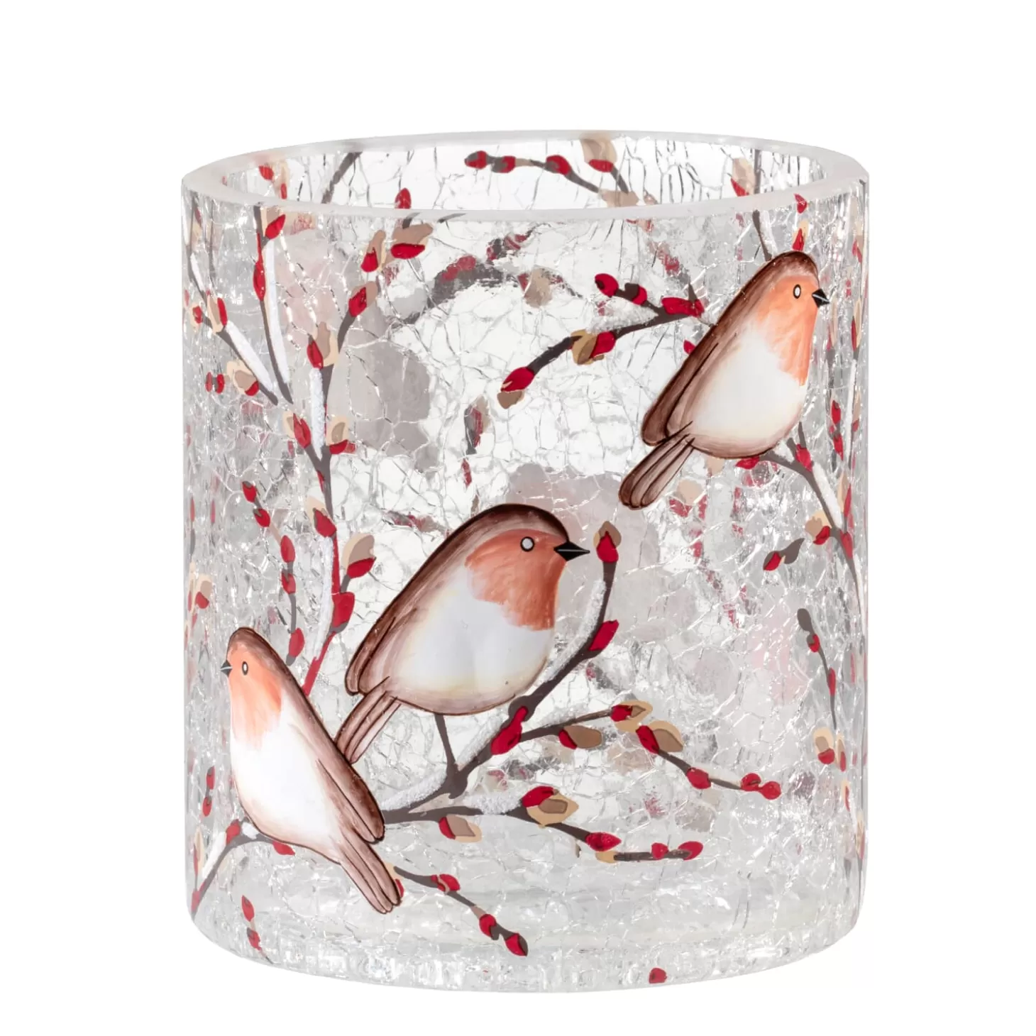 * Candle- & Tealight Holders>Tealight Holder "Robin Family", 10 Cm