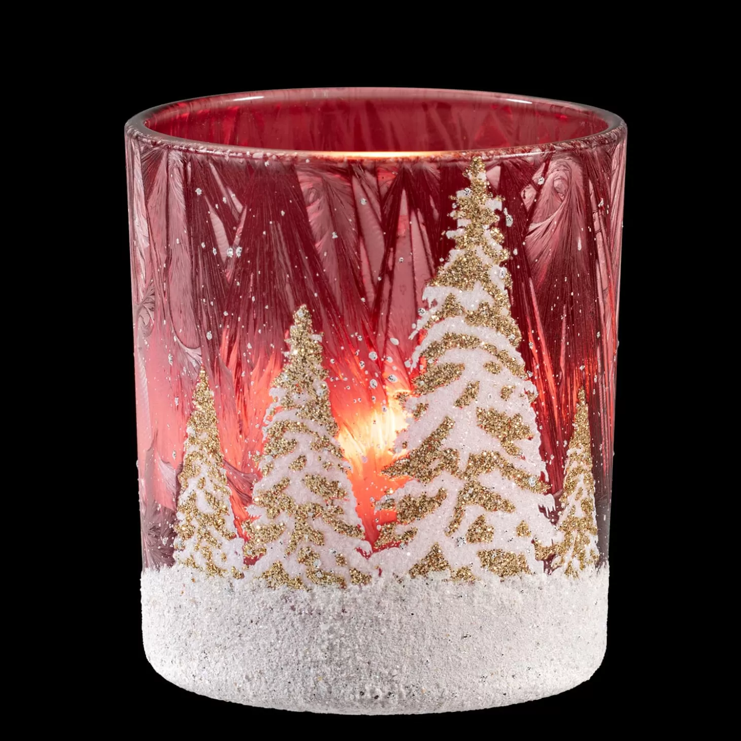 * Candle- & Tealight Holders>Tealight Holder "Winter Forest"