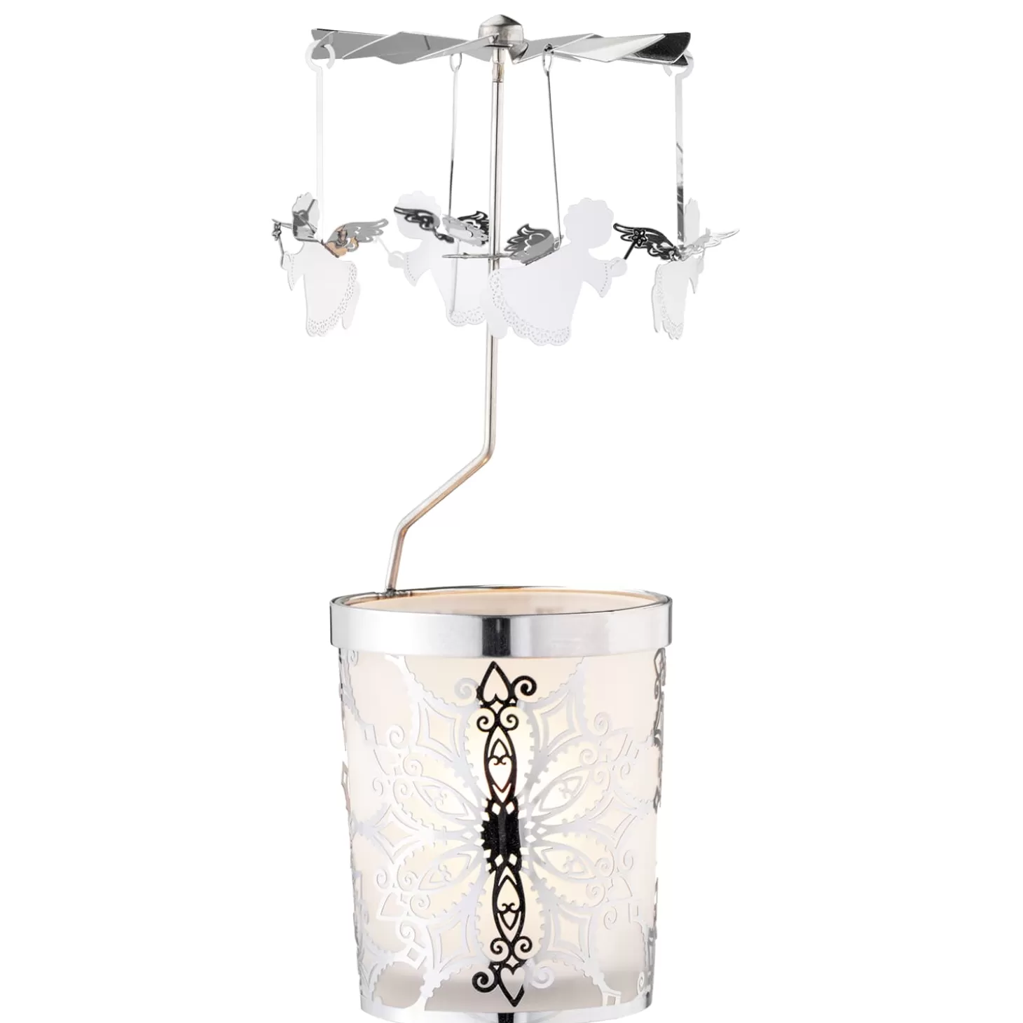 * Candle- & Tealight Holders>Tealight Mobile "Angel", Silver