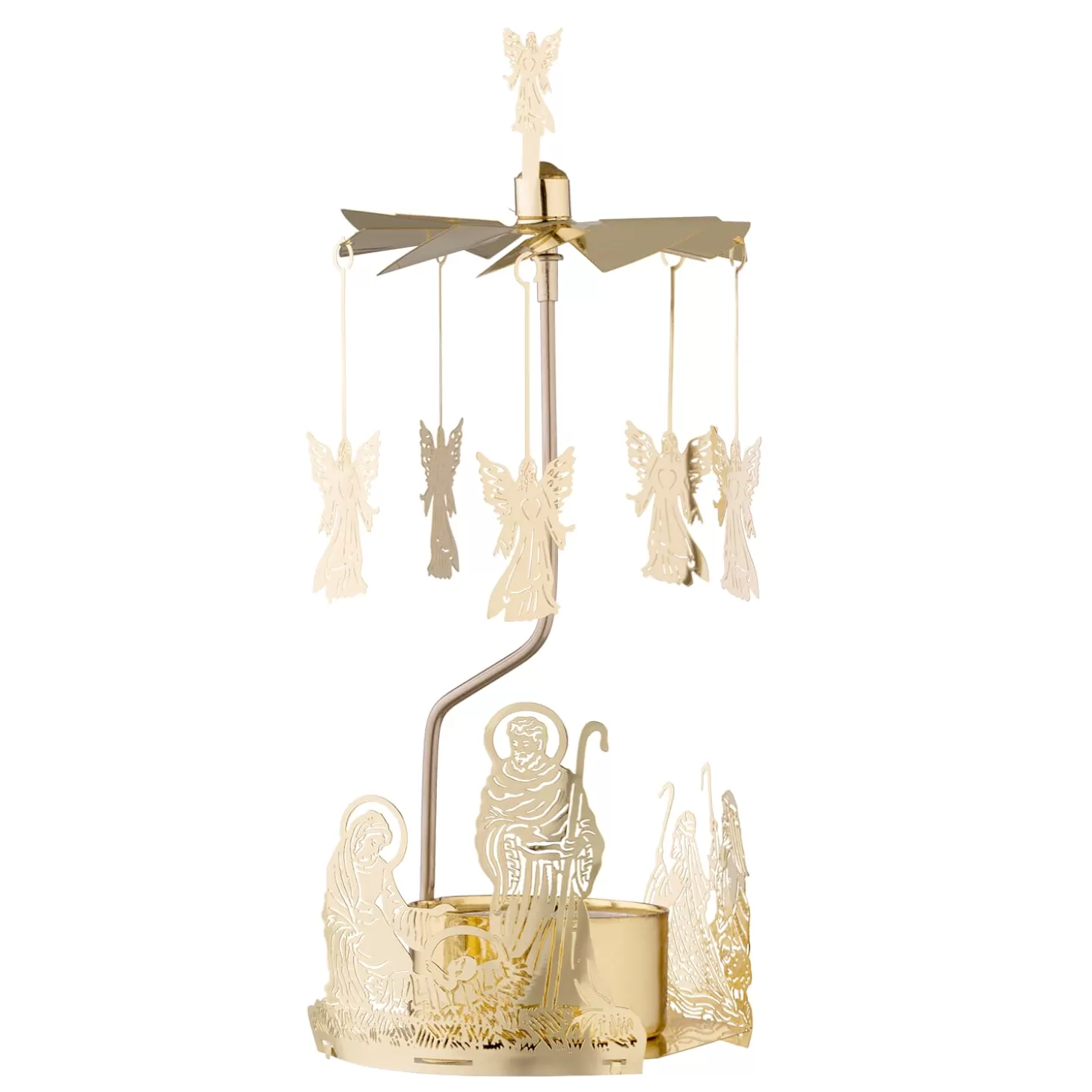 * Candle- & Tealight Holders>Tealight Mobile "Holy Family", Gold