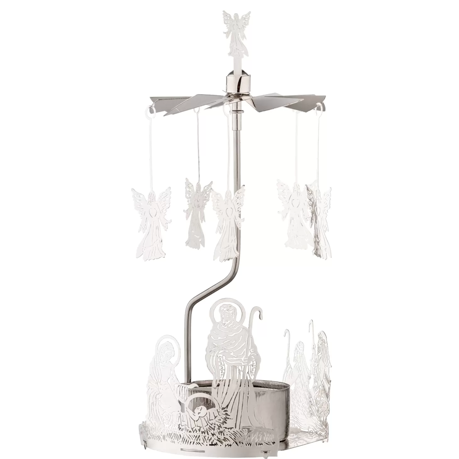 * Candle- & Tealight Holders>Tealight Mobile "Holy Family", Silver