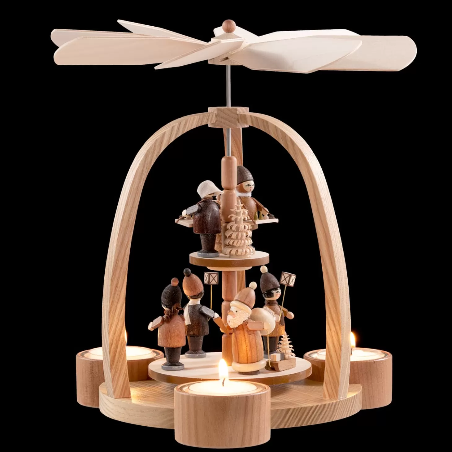 * Pyramids>Tealight Pyramid "Santa Claus With Children"