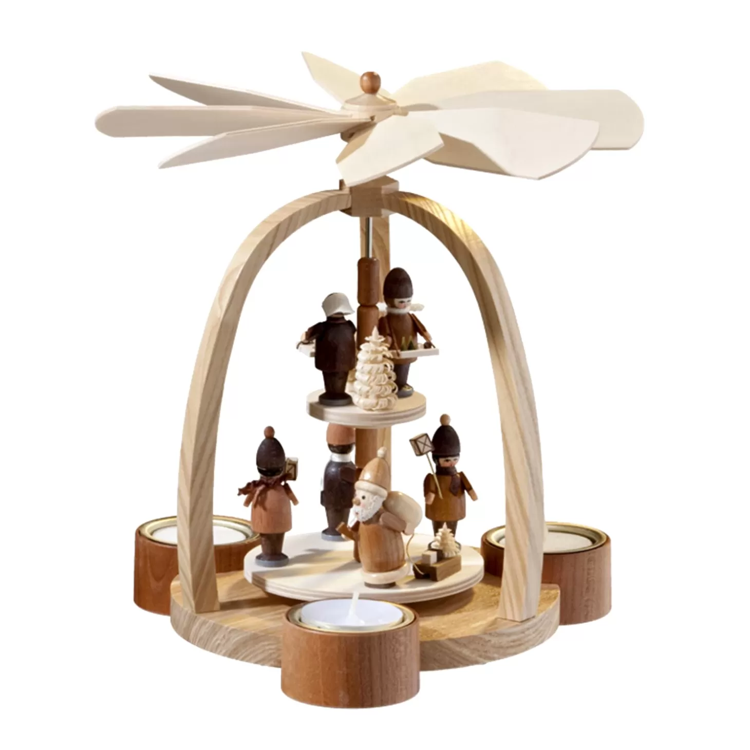 * Pyramids>Tealight Pyramid "Santa Claus With Children"