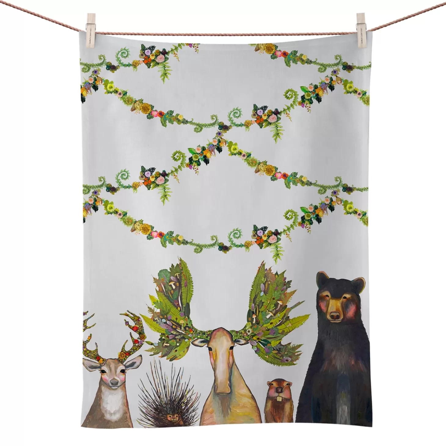 * Table Decorations>The Forest Five Tea Towel