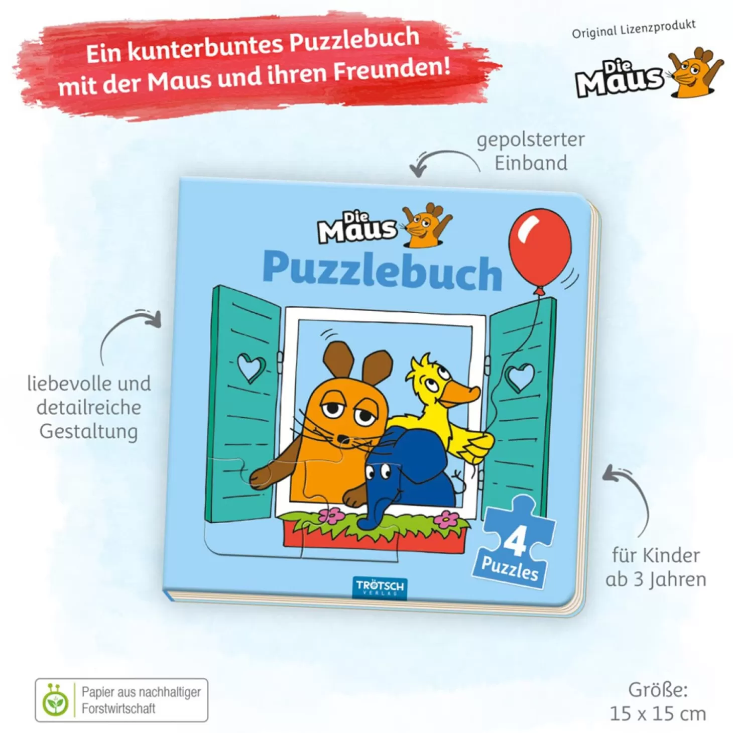 Trötsch Verlag The Mouse>The Mouse Puzzle Book Square