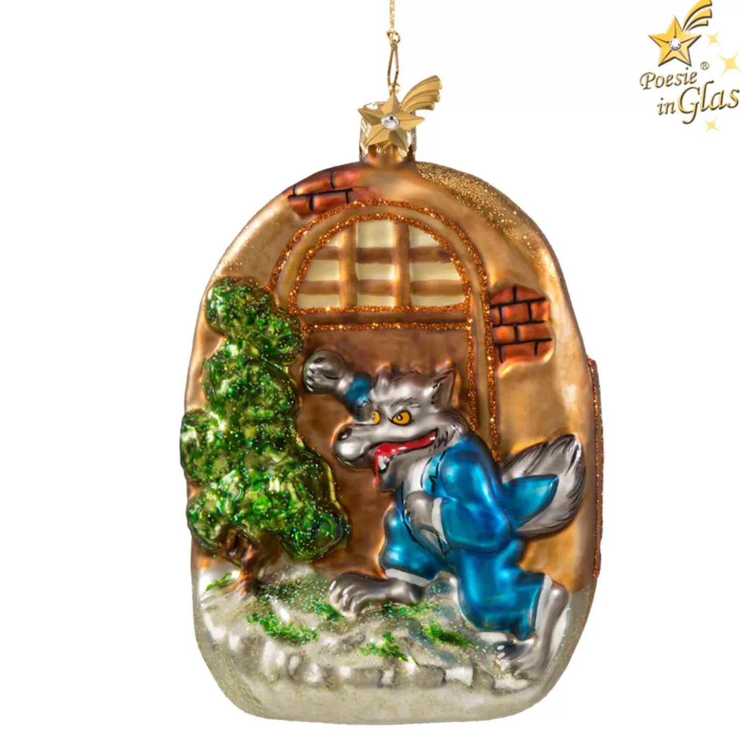 Poesie in Glas Glass Tree Decorations>The Wolf And The Seven Young Kids