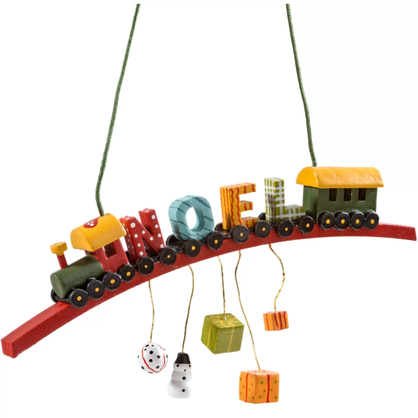 * Wood Tree Decorations>Train "Noel"