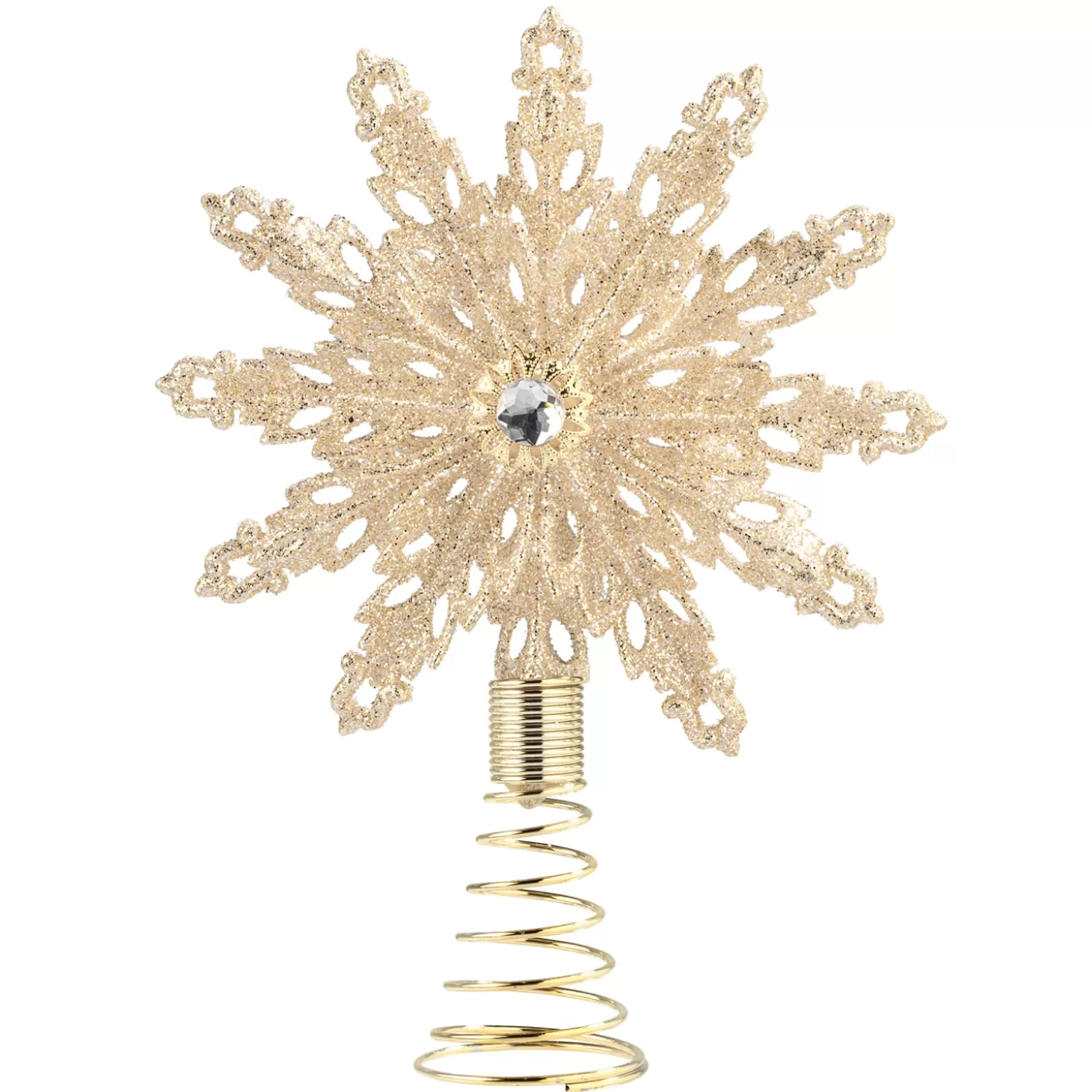 * Tree Topper>Tree Topper Snow Flake, Champagne