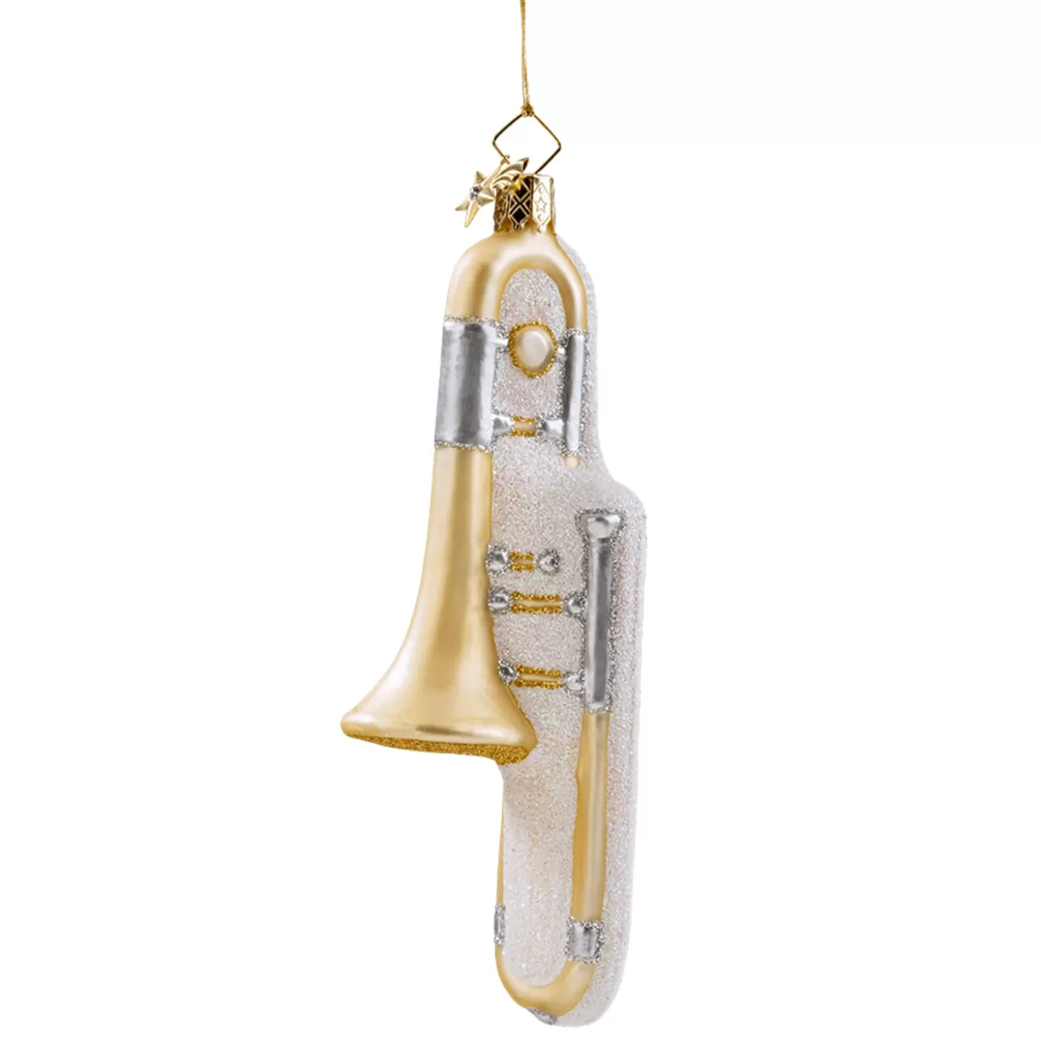 Poesie in Glas Glass Tree Decorations>Trombone