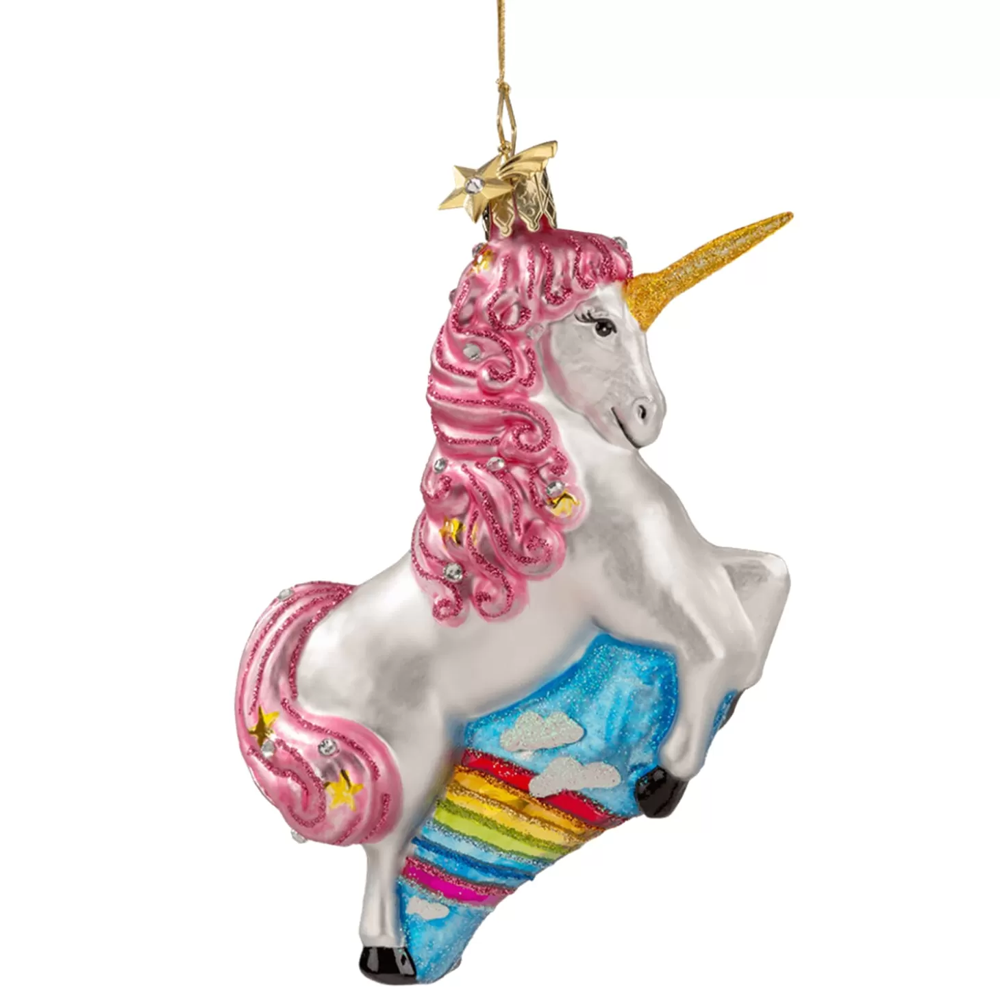 Poesie in Glas Glass Tree Decorations>Unicorn