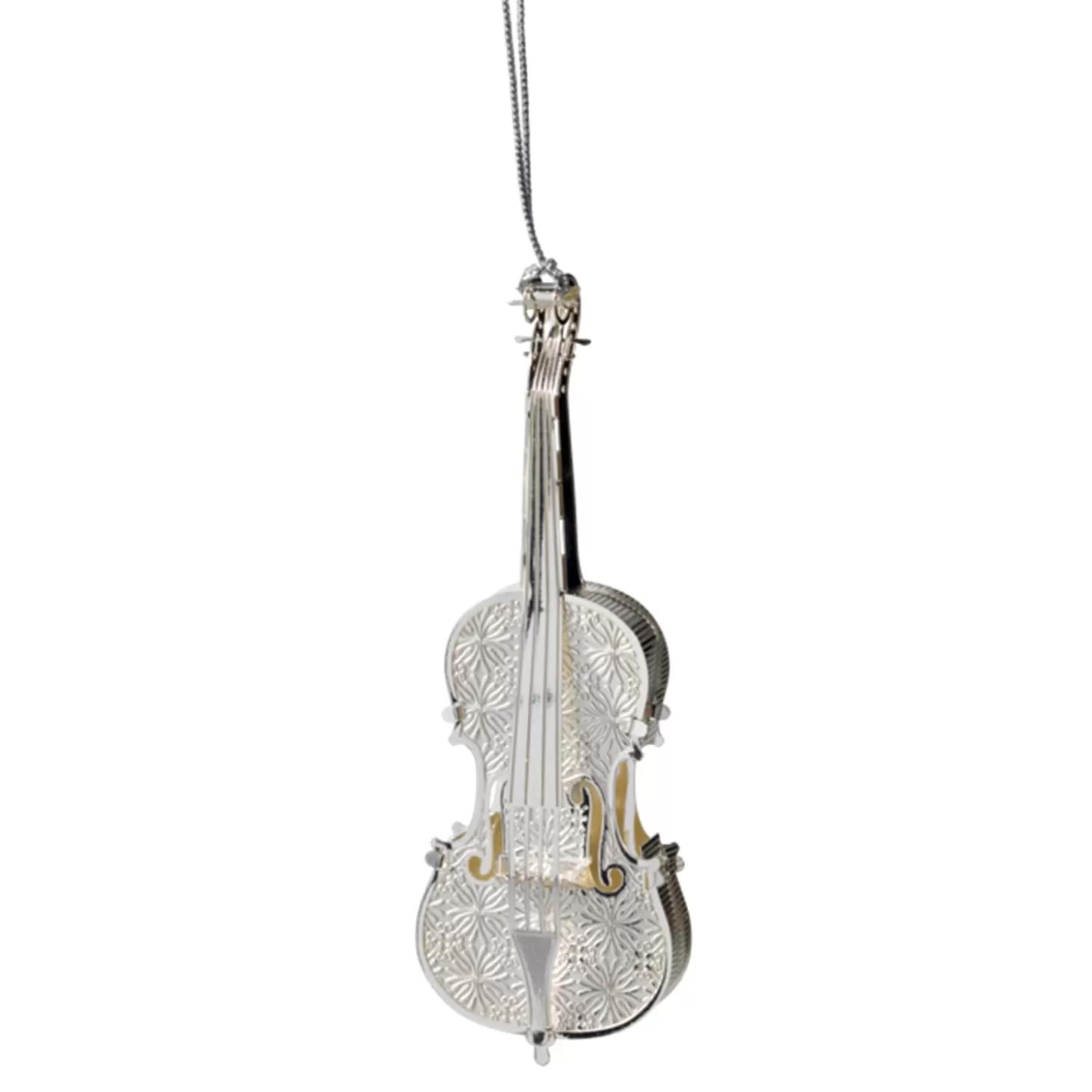 * Brass Tree Decorations>Violin, Silver-Plated