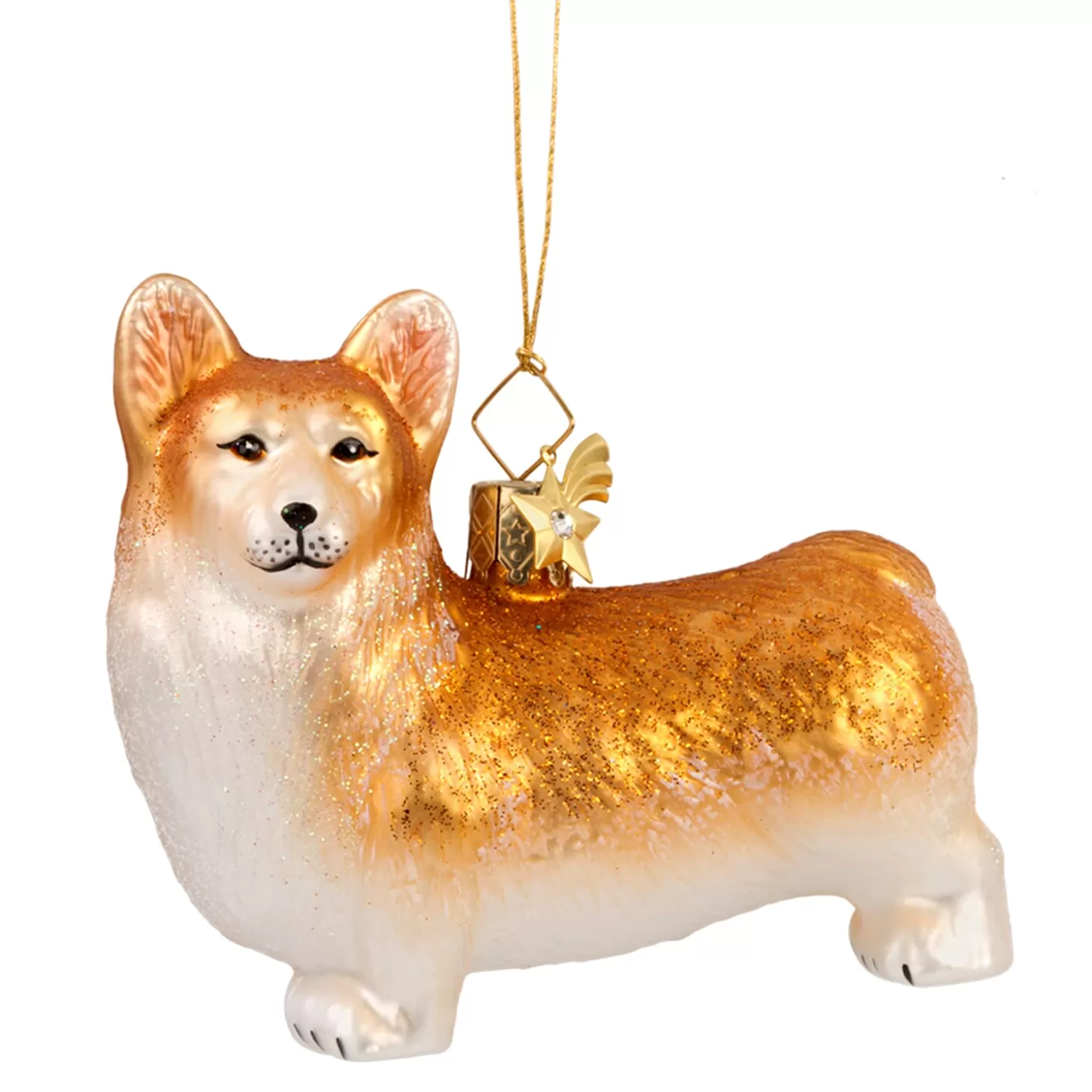 Poesie in Glas Glass Tree Decorations>Welsh Corgi