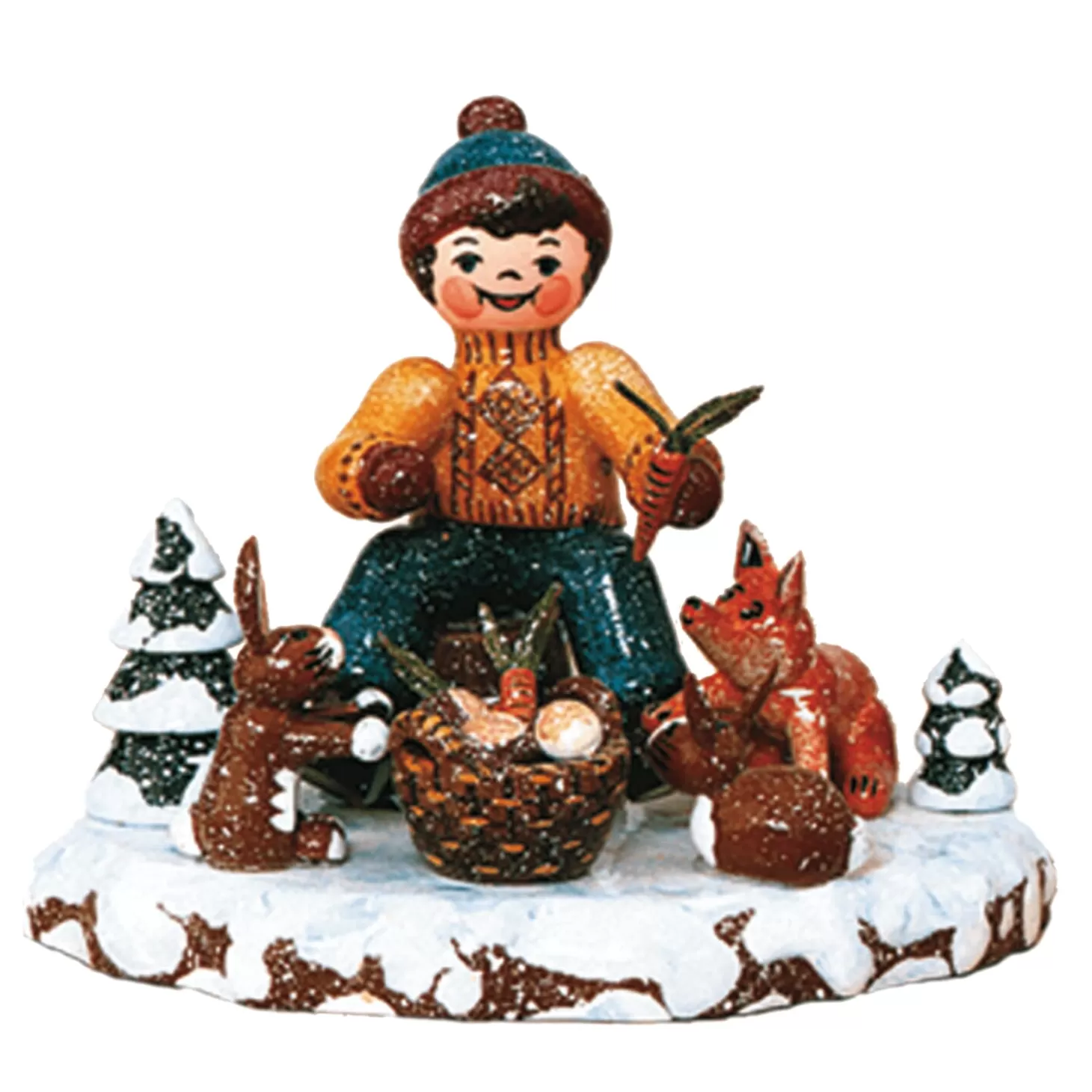 Hubrig Volkskunst Hubrig Miniatures>Winter Children Animals Of The Forest