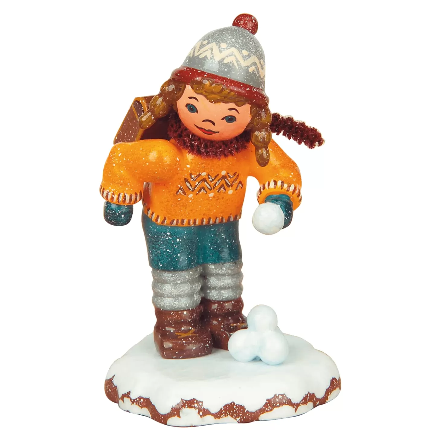 Hubrig Volkskunst Hubrig Miniatures>Winter Children Schoolgirl