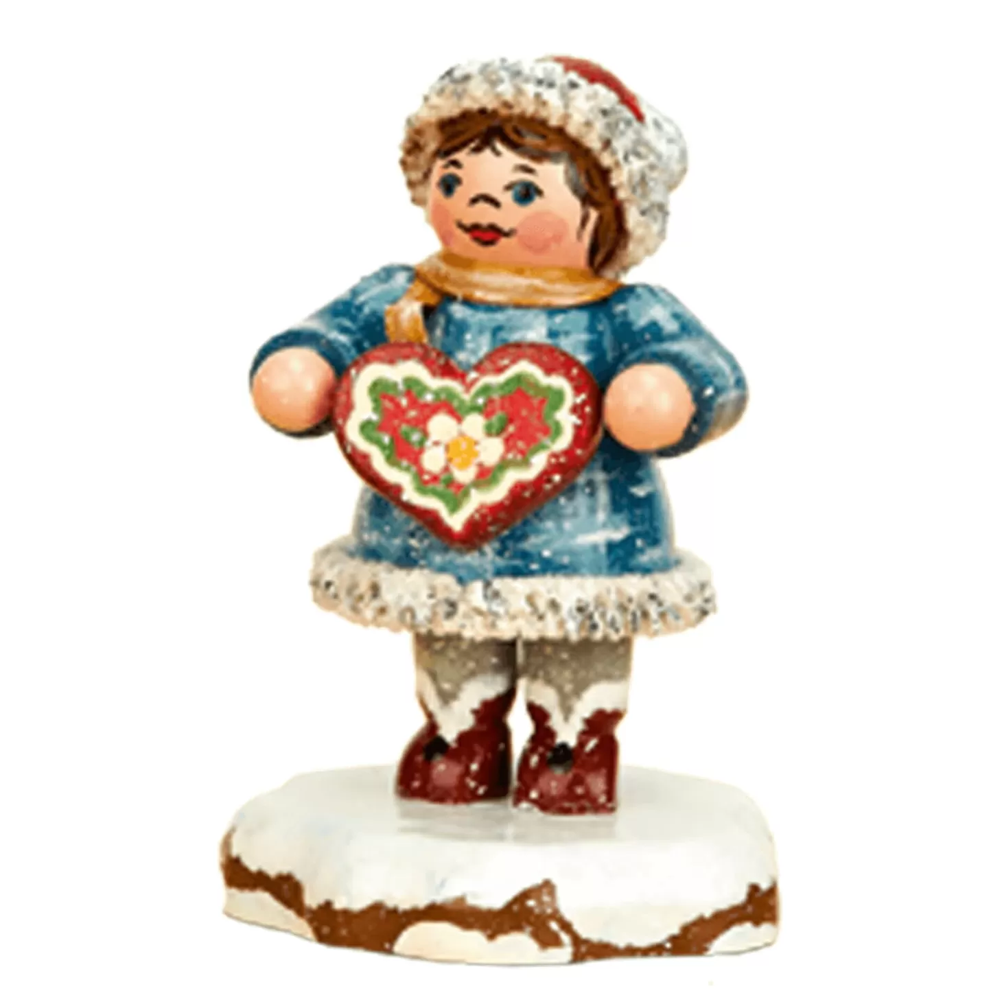 Hubrig Volkskunst Hubrig Miniatures>Winter Children Tinchen' S Gingerbread Heart