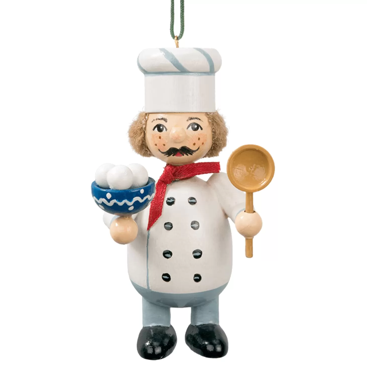 * Wood Tree Decorations>Wooden Buddy "Cook"