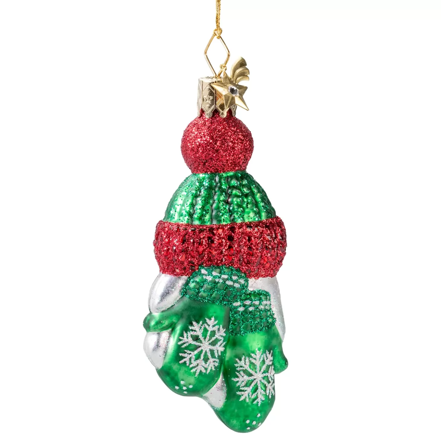 Poesie in Glas Glass Tree Decorations>Woolhat And Gloves